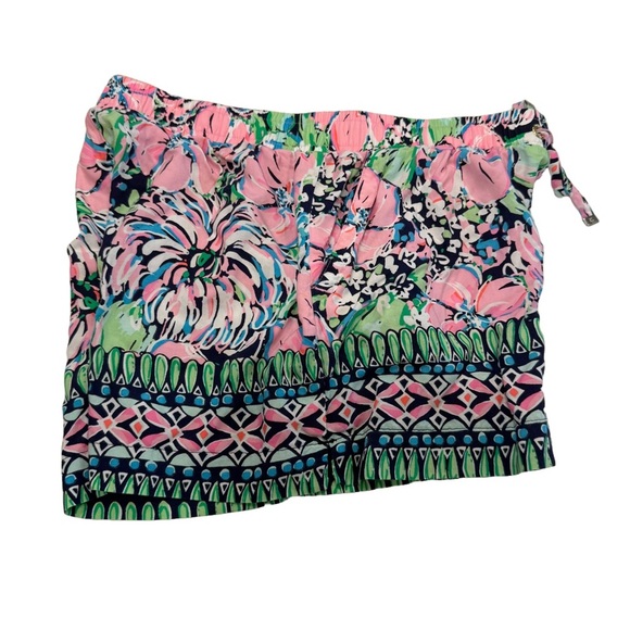 Lilly Pulitzer Katia 5” Short High Tide Navy Tall Order Engineered Sz XS - Picture 2 of 11